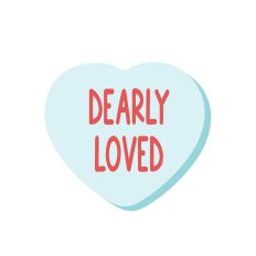 Christian Conversation Heart - Dearly Loved - Silhouette Studio