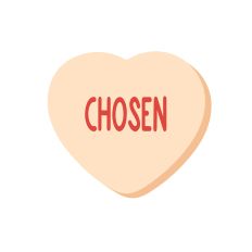 Christian Conversation Heart - Chosen - Digital Cut File