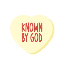 Christian Conversation Heart - Known By God - Die Cut File