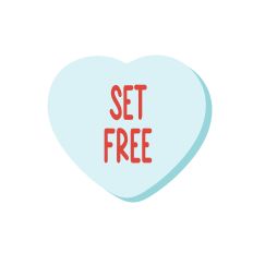 Christian Conversation Heart - Set Free - for Silhouette Studio
