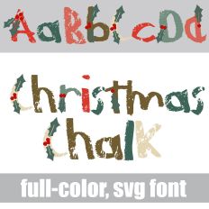 Christmas Chalk Bold Color Font
