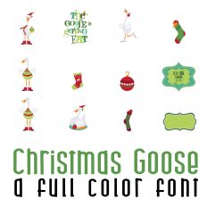 Christmas Goose Full Color Font