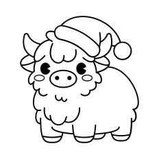 Highland Cow SVG | Christmas SVG | Santa Hat