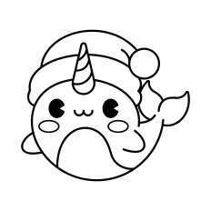 Cute Narwhal SVG | Christmas Clipart