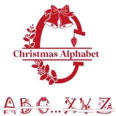 Christmas Split SVG Alphabet