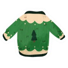 Christmas Sweater Green Pine Tree Watercolor - Print and Cut