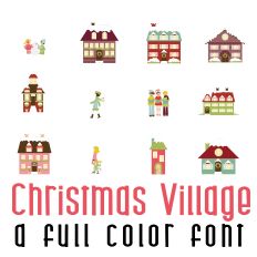 Christmas Village Full Color Font