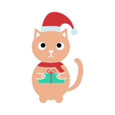 Cute Christmas cat