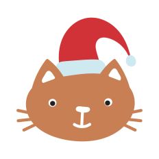 Cute Christmas cat