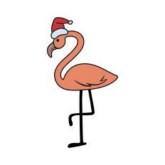 Christmas flamingo