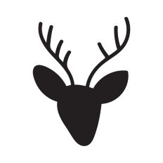Deer head with antlers