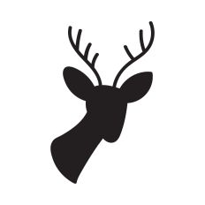 Deer head silhouette