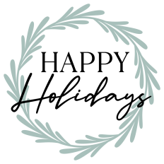 Happy Holidays Wreath Art