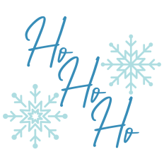 Ho Ho Ho With Snowflakes