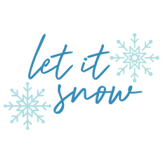 Let It Snow Snowflake Design