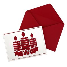 Christmas Candle Stencil Cut Away Card and Envelope