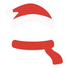 Santa hat and scarf