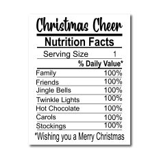 Christmas Cheer Nutrition Label Bar Code