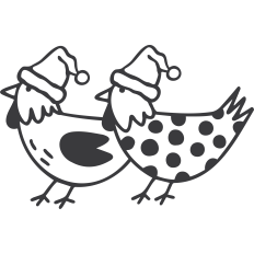 Christmas chickens