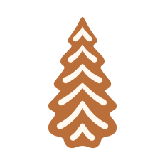 Christmas tree cookie