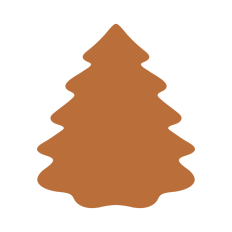 Gingerbread Christmas tree template
