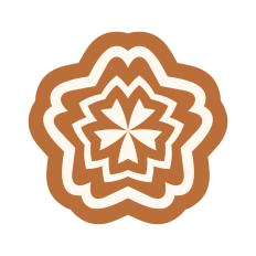 Gingerbread Flower cookie