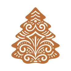 Christmas gingerbread tree