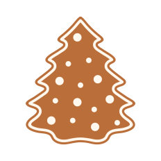 Christmas tree cookie
