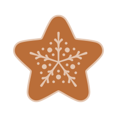 Gingerbread star template