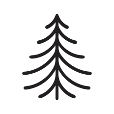 Stylized pine tree