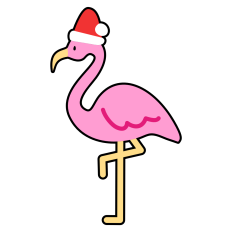 Christmas Flamingo