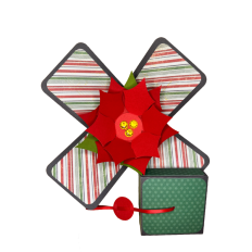 Exploding Box SVG - Christmas Poinsettia 3D Die Cutting File