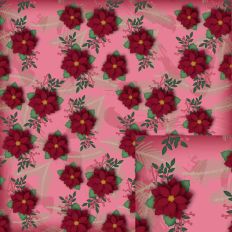 Christmas Floral  Pink Poinsettia