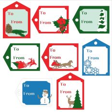 Victorian Christmas 3D SVG Gift Tags