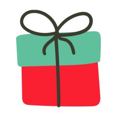 Christmas Gift Silhouette