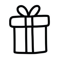 Christmas Gift Silhouette