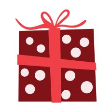 Christmas Gift Silhouette