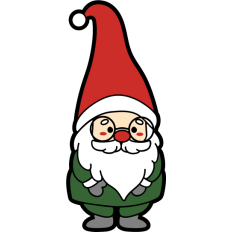 Christmas gnome with glasses 
