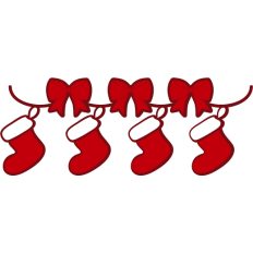 christmas socks string