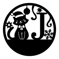 Christmas monogram - J