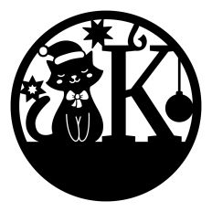 Christmas monogram - K