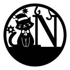 Christmas monogram - N