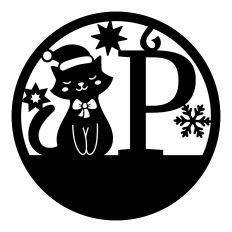 Christmas monogram - P