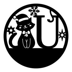 Christmas monogram - U