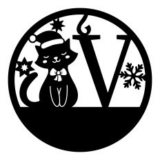 Christmas monogram - V