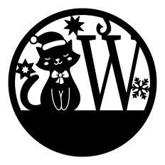 Christmas monogram - W