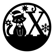 Christmas monogram - X