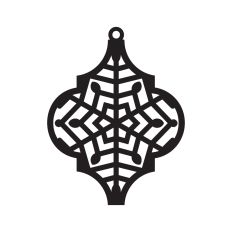 Snowflake tile ornament