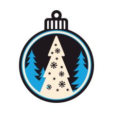 Christmas tree layered ornament