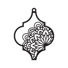 Arabesque Tile Ornament with mandala